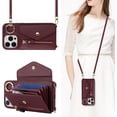 thumbnail image 1 of for iPhone 14 Pro Case Wallet with Strap for Women - Crossbody Lanyard,Zipper Pocket,Credit Card Holder,Ring Stand - RFID Blocking Phone Wallet Case for iPhone 14 Pro(6.1 inch,Wine Red), 1 of 18