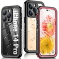 thumbnail image 1 of for iPhone 14 Pro Case Waterproof,Shockproof Bumper Case with Built-in Screen Protector,Dustproof Anti-Scratch Anti-Stain Phone Case for iPhone 14 Pro 5G 6.1inch Pink, 1 of 14