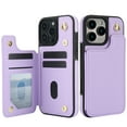 thumbnail image 1 of For iPhone 14 Pro Crossbody Wallet Phone Case,With Shoulder Strap,Card Slots,Back Double Magnetic Clasp PU Leather Flip Kickstand,Durable Shockproof Anti-fall Phone Case Cover,Purple, 1 of 9