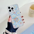thumbnail image 1 of for iPhone 14 Pro Floral Pattern TPU Case, 360° Rotatable Ring Holder Clear Floral Shockproof Kickstand Slim Anti-scratch Anti-drop Lightweight Transparent Phone Case for Women Girls, Flower #1, 1 of 9