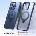 thumbnail image 1 of for iPhone 14 Pro Frosted Clear Case with Magnetic Stand, [Compatible with MagSafe] [Invisible Ring Holder] Soft TPU Frame Shockproof Protection Cover for iPhone 14 Pro Phone Case, Blue, 1 of 6