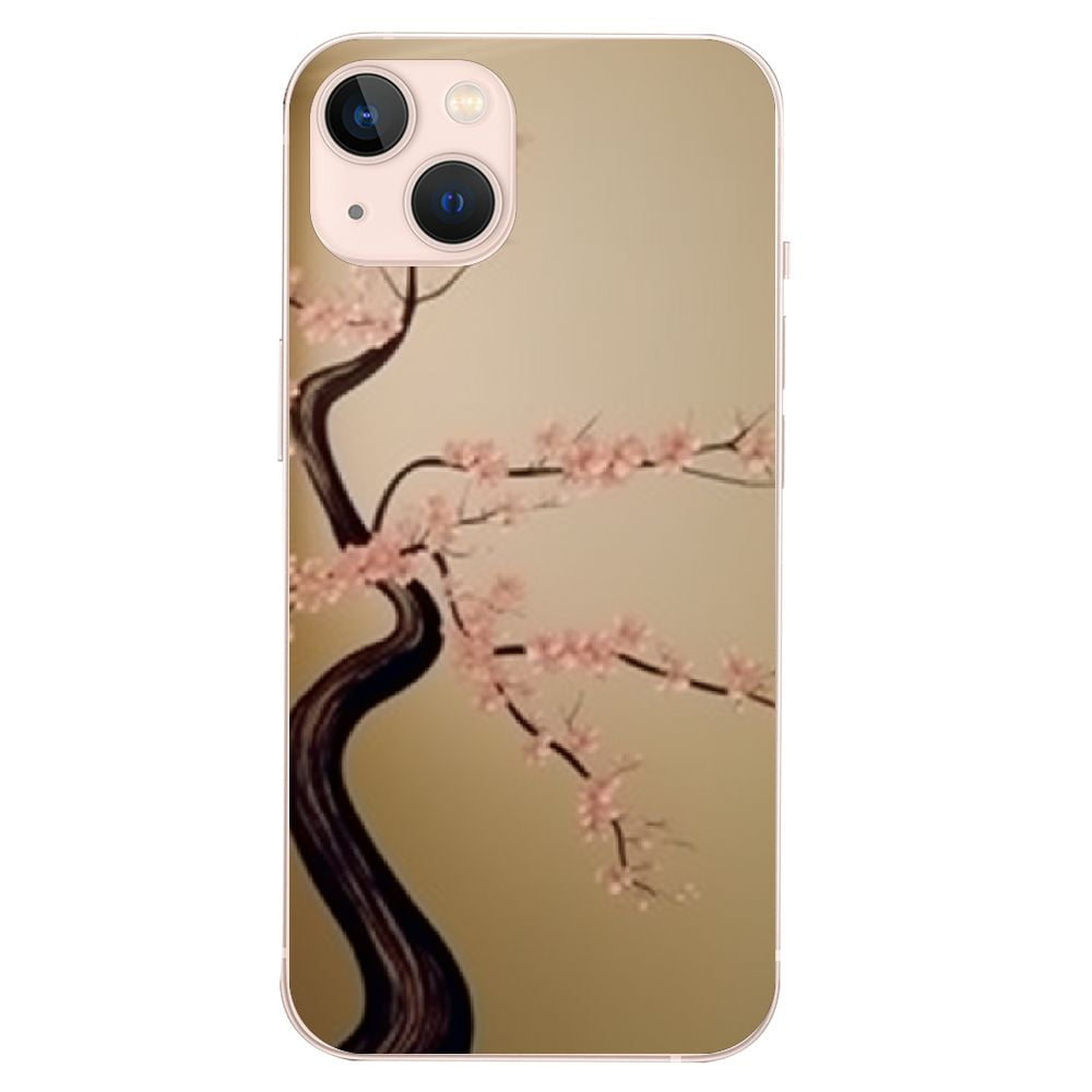 iPhone 14 Pro Golden Tranquility Blossoming Cherry Tree and Sunlit