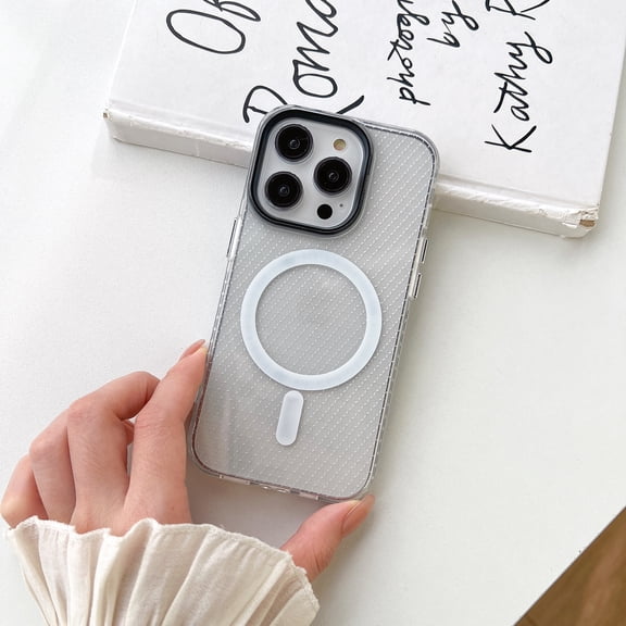 for iPhone 14 Pro Heat Dissipation Case Honeycomb Transparent Shock Absorption Protection Shockproof Soft TPU Material Case Suitable for iPhone 14 Pro 6.1 inch Compatible with Magsafe, Clear