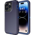 thumbnail image 1 of Entronix Heavy Duty Case Compatible with iPhone 14 Pro, Shockproof Hard Cover, Navy Blue, 1 of 8