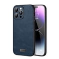 thumbnail image 1 of for iPhone 14 Pro Leather Case Wireless Charging, Slim Luxury Classic PU Non-Slip Grip Rugged Bumper Shockproof Full Body Protective Cover Men Women Phone Cases for iPhone 14 Pro, Blue, 1 of 8