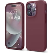 iPhone 14 Pro, Liquid Silicone Case, Full Body Protective Cover, Shockproof, Slim Phone Case, Anti-Scratch, 6.1 inch Burgundy