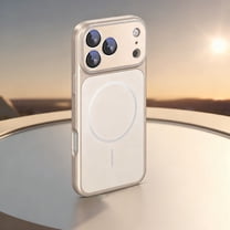 for iPhone 14 Pro Magnetic Case, Built-in Camera Lens Protector, Slim Hard PC Silicone Bumper Shockproof Protective Phone Cover for iPhone 14 Pro Compatible with Mag-Safe, Desertgold