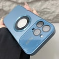 thumbnail image 1 of For iPhone 14 Pro Magnetic Phone Case,Built-in Camera Lens Protector,Logo View Designing,Compatible with MagSafe,Shockproof Military Grade Drop Protection Ultra Slim Phone Case Cover,Navyblue, 1 of 8