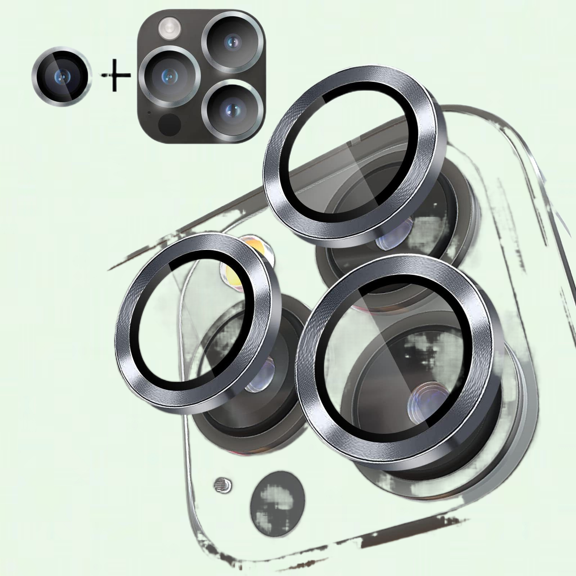 iPhone 14 Pro Max/14 Pro Camera Lens Protector - [3+1 Pieces] Professional Camera Protector Cover with Metal Cap Ring Frame, HD Glass Cover, Anti-Scratch, Fits Case - Color