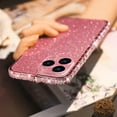 thumbnail image 1 of for iPhone 14 Pro Max Bling Glitter Case for Women Cute Diamond Rhinestone Shiny Sparkly Acrylic Sticker Back Plating Metal Bumper Frame Edge Protective Cover Fashion Luxury Rose Gold, 1 of 7