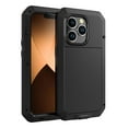 thumbnail image 1 of for iPhone 14 Pro Max Case, 360 Full Body Protective Cover Heavy Duty Shockproof Armor Aluminum Alloy Metal Case with Silicone Built-in Screen Protector for iPhone 14 Pro Max 6.7",Black, 1 of 10