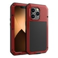 thumbnail image 1 of for iPhone 14 Pro Max Case, 360 Full Body Protective Cover Heavy Duty Shockproof Armor Aluminum Alloy Metal Case with Silicone Built-in Screen Protector for iPhone 14 Pro Max 6.7",Red, 1 of 10