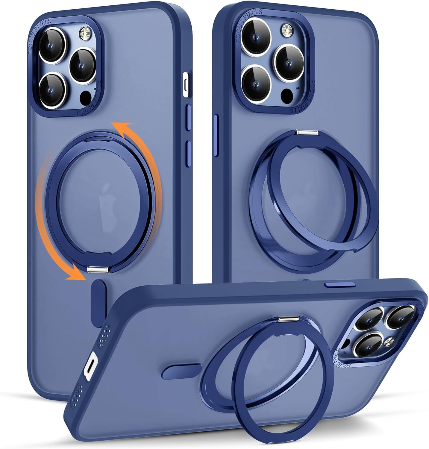 for iPhone 14 Pro Max Case with 360° Rotatable Ring Stand