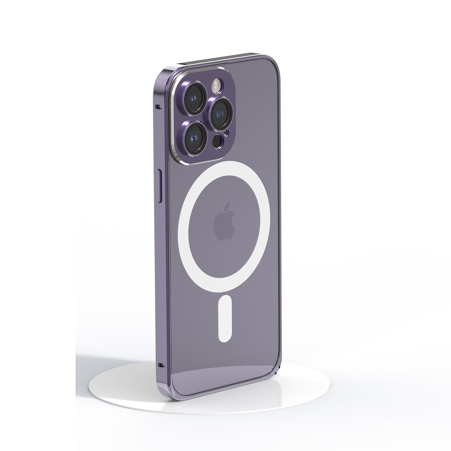 iPhone 14 Pro Max Case 6.7 inch, Allytech Compatible with MagSafe Charging Anti-Yellow Magnetic Phone Clear Matte Case Camera Lens Protector Case for Apple iPhone 14 Pro Max 2022, Darkpurple