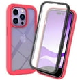 thumbnail image 1 of iPhone 14 Pro Max Case with Built in Screen Protector,Dteck Full-Body Shockproof Rubber Hybrid Protection Crystal Clear PC Back Protective Phone Case Cover for iPhone 14 Pro Max,Pink, 1 of 5