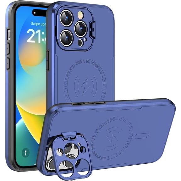 for iPhone 14 Pro Max Case with Camera Cover [12FT Military Grade Shockproof] [Anti-Scratch& Anti-Fingerprint] iPhone Case for iPhone 14 Pro Max Case 6.7 Inch Blue