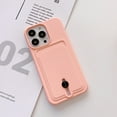 thumbnail image 1 of for iPhone 14 Pro Max Case with Card Holder Cover Microfiber Inner Lining Liquid Silicone Credit Card ID Slot Slim Soft TPU Rubber Shockproof Protective Wallet Case for iPhone 14 Pro Max, Lightpink, 1 of 8