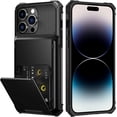 thumbnail image 1 of for iPhone 14 Pro Max Case with Card Holder[Store 5 Cards]Dual Layer Heavy Duty Shockproof iPhone 14 Pro Max Wallet Case with Hidden Card Slot Large Storage Case for iPhone 14 Pro Max(Black), 1 of 14