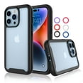 thumbnail image 1 of iPhone 14 Pro Max Case, Case Cover for 2022 iPhone 14 Pro Max 6.7", Njjex Hard Plastic Full-Body Rugged Transparent Clear Back Bumper Case Cover for Apple iPhone 14 Pro Max -Black, 1 of 7