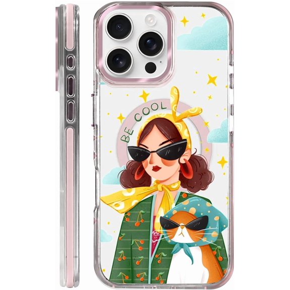 for iPhone 14 Pro Max Case Clear, [Magnetic Charging Compatible][Military-Grade Protection][Anti-Yellowing] Shockproof Slim Magnetic Phone Case for iPhone 14 Pro Max, Be Cool