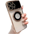 thumbnail image 1 of for iPhone 14 Pro Max Case Clear Magnetic [ Compatible with MagSafe ], Full Camera Protection Slim Thin Soft Plating Back Cover for iPhone 14 Pro Max Phone Case for Women Men - Gold, 1 of 10