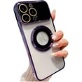 thumbnail image 1 of for iPhone 14 Pro Max Case Clear Magnetic [ Compatible with MagSafe ], Full Camera Protection Slim Thin Soft Plating Back Cover for iPhone 14 Pro Max Phone Case for Women Men - Purple, 1 of 6