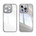thumbnail image 1 of for iPhone 14 Pro Max Case Clear Slim, [Built in Lens Protector] [Non Yellowing] TPU Bumper Transparent Back Hard Shell Shockproof Thin for Men Women for iPhone 14 Pro Max, Gray, 1 of 5