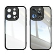 thumbnail image 1 of for iPhone 14 Pro Max Case Clear Slim, [Built in Lens Protector] [Non Yellowing] TPU Bumper Transparent Back Hard Shell Shockproof Thin for Men Women for iPhone 14 Pro Max, Black, 1 of 5