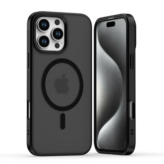 for iPhone 14 Pro Max Case, Compatible with MagSafe, Luxury Magnetic Translucent Matte Ultra Slim Protective Military-Grade Drop Protection Lightweight Phone Cover for iPhone 14 Pro Max, Black