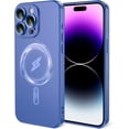 thumbnail image 1 of for iPhone 14 Pro Max Case, Compatible with MagSafe, Matte Luxury Soft Metallic Luster for Women Girls with Full Camera Lens Protection Shockproof Slim Phone Case, Royal Blue, 1 of 14