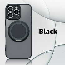 for iPhone 14 Pro Max Case, Compatible with Magsafe with 360° Rotatable Magnetic Stand Ring Holder, Translucent Matte Back TPU Bumper Magnetic Phone Case Cover for iPhone 14 Pro Max, Black