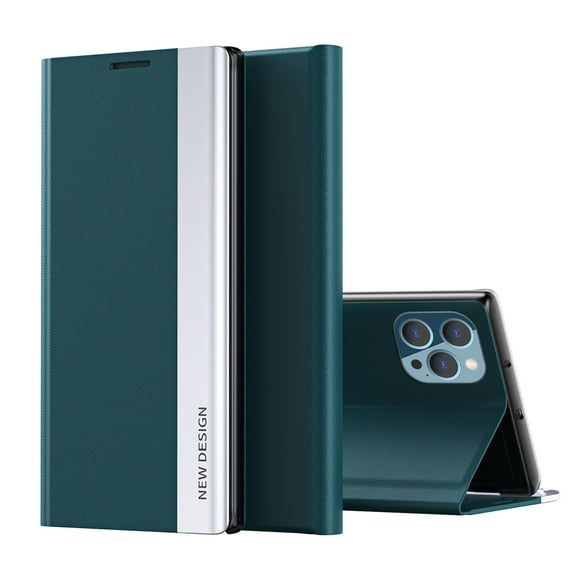 iPhone 14 Pro Max Case and Cover, Allytech Magnetic Closure PU Leather Shockproof Anti-Scratch Hands Free Kickstand Protective Case for iPhone 14 Pro Max 6.7" 2022, Cyanblue