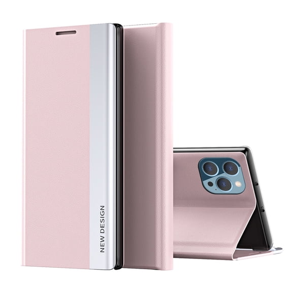 iPhone 14 Pro Max Case and Cover, Allytech Magnetic Closure PU Leather Shockproof Anti-Scratch Hands Free Kickstand Protective Case for iPhone 14 Pro Max 6.7" 2022, Pink