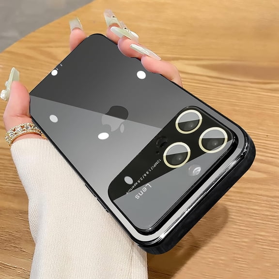 for iPhone 14 Pro Max Case Crystal Clear with Camera Lens Protector Luxury Plating Transparent Shockproof Anti-Scratch Soft TPU Phone Cases for Women Men-Black