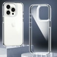 thumbnail image 1 of for iPhone 14 Pro Max Case Crystal, Hybrid Rubber+Hard PC Transparent [Not Yellowing] [Military-Grade Drop Protection] Clear Vacuum Slim Shockproof Bumper Phone Cases for iPhone 14 Pro Max, Black, 1 of 6