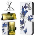 thumbnail image 1 of iPhone 14 Pro Max Case Cute Embossed Pattern Premium Leather Wallet Cover Flip Stand Credit Card Slots Pocket Holder Magnetic Closure Folio Case for iPhone 14 Pro Max, Group Butterfly, 1 of 8