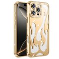 thumbnail image 1 of for iPhone 14 Pro Max Case with Diamond Frame & Hollow-out Back, Ultra Slim Lightweight PC Protective Phone Cover, Glitter Skin-Friendly Shockproof Cooling Design, Heat Dissipation, Gold, 1 of 6