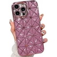 thumbnail image 1 of iPhone 14 Pro Max Case Glitter, Luxurly Plated Glitter Transparent 3D Stars Pattern, Bling Sparkly Clear Phone case, Soft Shockproof Protective Back Cover for Women Girls, Pink, 1 of 12