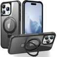 thumbnail image 1 of for iPhone 14 Pro Max Case with Invisible  Ring Stand Translucent iPhone 14 Pro Max Phone Case 6.7" [Compatible with MagSafe][Great Grip Feeling], Black, 1 of 15