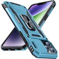 thumbnail image 1 of for iPhone 14 Pro Max Case with Kickstand with Camera Cover,Military-Grade Protection,Metal Ring Kickstand,Bumper Case for iPhone 14 Pro Max Case,Light Blue 5-IP14pm-04, 1 of 14