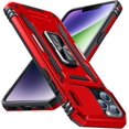thumbnail image 1 of for iPhone 14 Pro Max Case with Kickstand with Camera Cover,Military-Grade Protection,Metal Ring Kickstand,Bumper Case for iPhone 14 Pro Max Case,Red 5-IP14pm-02, 1 of 7