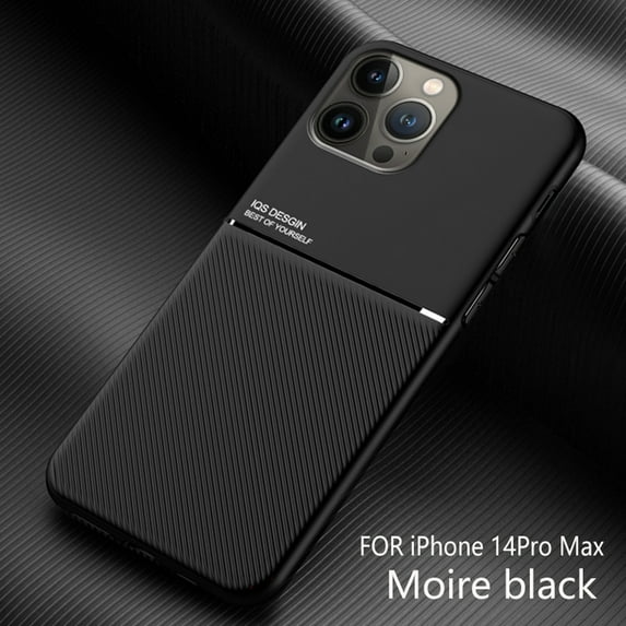 for iPhone 14 Pro Max Case, Luxury Ultra Slim with Magnetic Matte Dual Layer Shockproof Bumper Frame Drop Protection Hybrid Phone Case Cover for iPhone 14 Pro Max 6.7 inch,Black