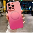 thumbnail image 1 of iPhone 14 Pro Max Case Magnetic Case, Cute Gradient Color Clear Case, Compatible with MagSafe for Women Girls Soft TPU Shockproof Camera Protective Back Cover-Hot Pink, 1 of 10