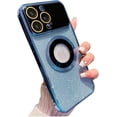 thumbnail image 1 of for iPhone 14 Pro Max Case Magnetic Glitter [ Compatible with MagSafe ], Bling Clear Phone Case, Full Camera Protection Sparkly Plating Slim Thin Soft Case for Women Girls - Light Blue, 1 of 10
