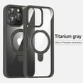 thumbnail image 1 of For iPhone 14 Pro Max Case with Magnetic Invisible Stand Compatible with MagSafe Transparent Matte iPhone 14 Pro Max Phone Case  with Ring Holder for Shockproof Protective Phone Case,  Gray, 1 of 9