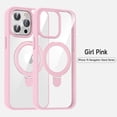 thumbnail image 1 of For iPhone 14 Pro Max Case with Magnetic Invisible Stand Compatible with MagSafe Transparent Matte iPhone 14 Pro Max Phone Case  with Ring Holder for Shockproof Protective Phone Case,  Pink, 1 of 9
