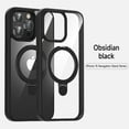 thumbnail image 1 of For iPhone 14 Pro Max Case with Magnetic Invisible Stand Compatible with MagSafe Transparent Matte iPhone 14 Pro Max Phone Case  with Ring Holder for Shockproof Protective Phone Case,  Black, 1 of 9
