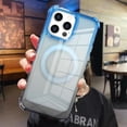 thumbnail image 1 of for iPhone 14 Pro Max Case Magnetic Phone Case, [Support for Magsafe] Gradient Crystal Elegant Case, Four Corner Cushion Protection Cover Camera Protective for Girls Women -Blue Black, 1 of 12