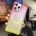 thumbnail image 1 of for iPhone 14 Pro Max Case Magnetic Phone Case, [Support for Magsafe] Gradient Crystal Elegant Case, Four Corner Cushion Protection Cover Camera Protective for Girls Women -Red Yellow, 1 of 12