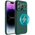 thumbnail image 1 of iPhone 14 Pro Max Case Magsafe, iPhone 14 Pro Max Camera Protection Case [Support Magsafe Charger] with Slide Lens Cover,Slim Magnetic Case for iPhone 14 Pro Max 6.7" Green, 1 of 9